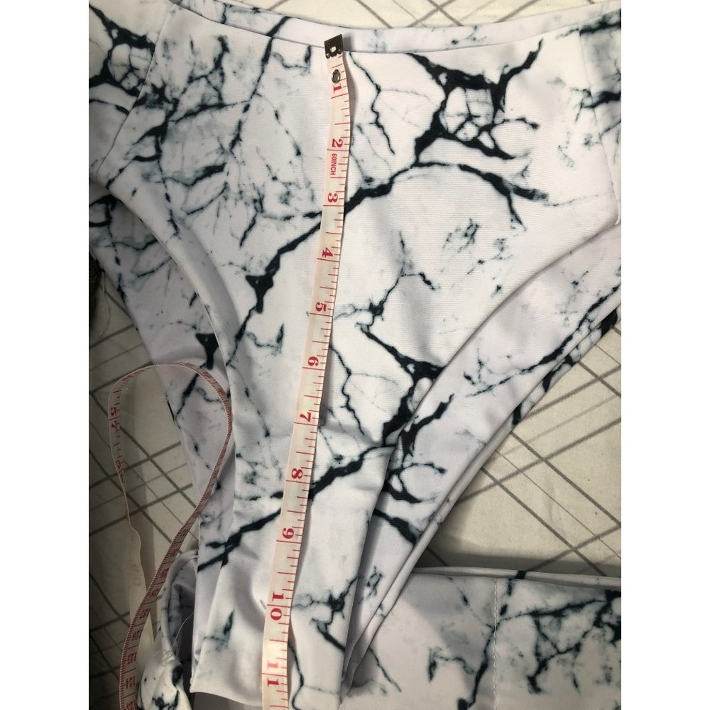 Zaful Bikini set like new Black and white marble small 4 - Picture 9 of 10